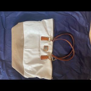 Dooney & Bourke Two Tone Cream & White Tote